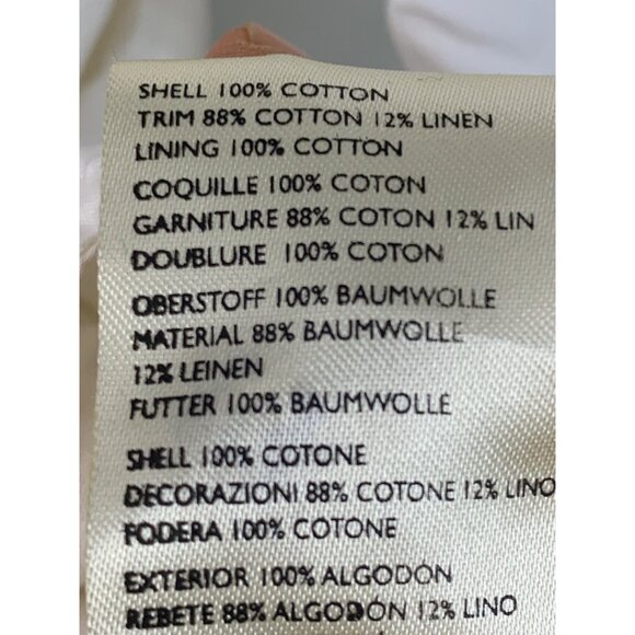 Pilcro Anthropologie White Button-Down Shirt Dress Linen Corset Top Medium 7799 - Picture 9 of 11